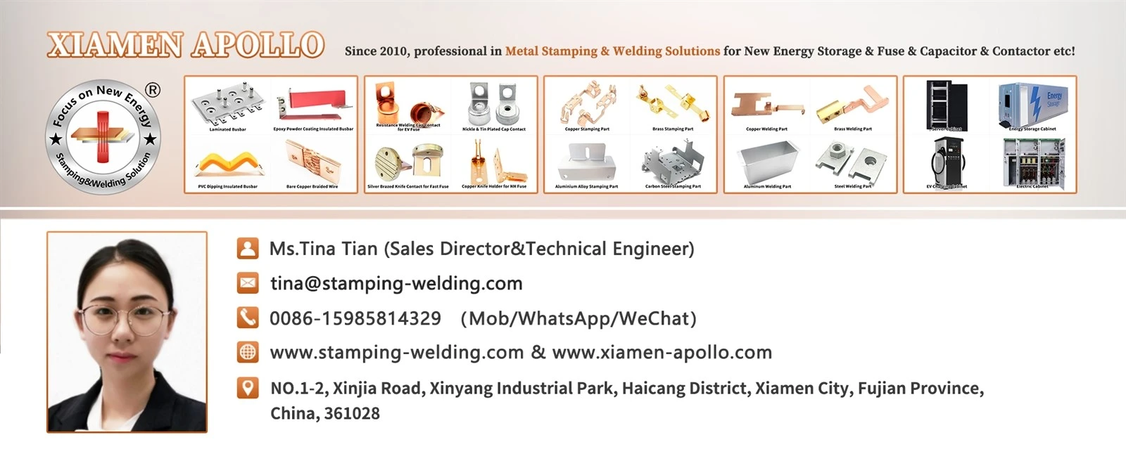 Ms. Tina from Xiamen Apollo Ms. Tina from Xiamen Apollo